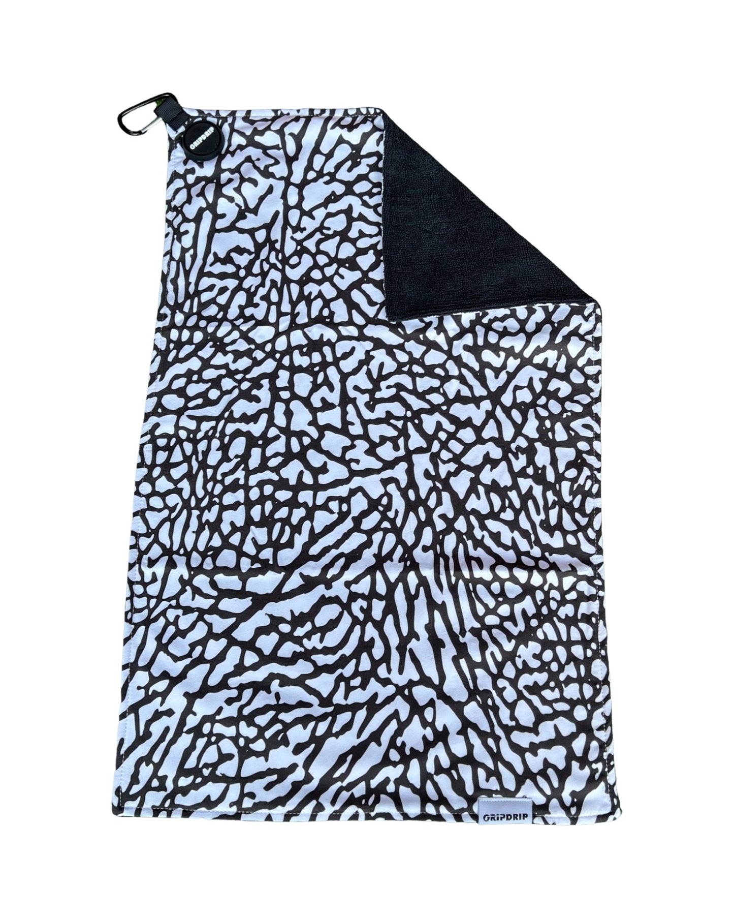 Par 3 - White, Black - Magnet Towel
